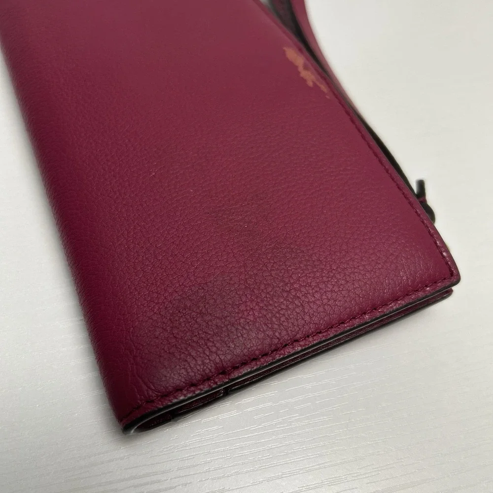 Kate Spade Jackson Medium Universal Phone Wristlet Cherrywood Pebbled Leather